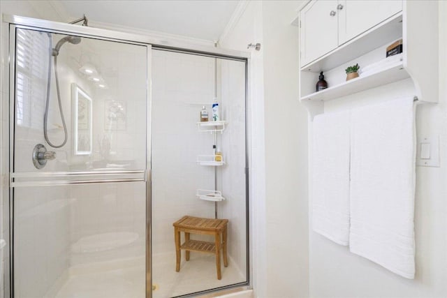full bathroom with a stall shower