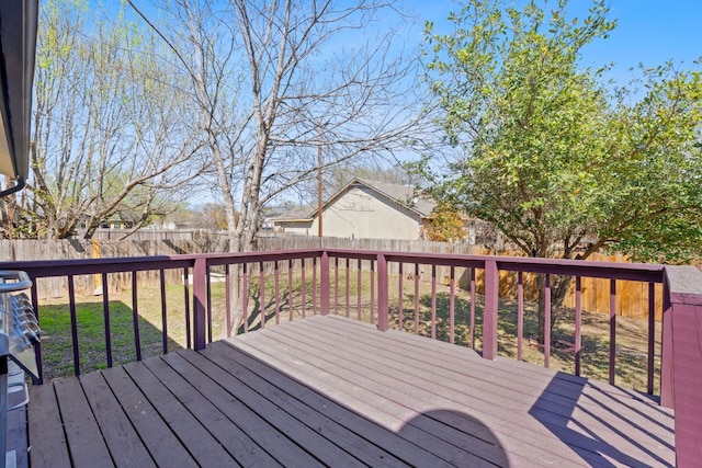 1002 Parkside Cir, Round Rock, TX 78664 - wooden deck with a fenced backyard
