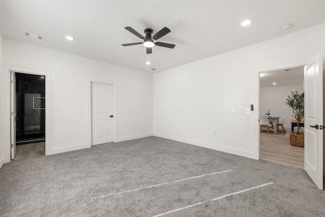 195 Bianca Cir, Del Valle, TX 78617 - unfurnished bedroom featuring carpet, recessed lighting, and ceiling fan