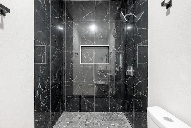 195 Bianca Cir, Del Valle, TX 78617 - bathroom with toilet and a marble finish shower