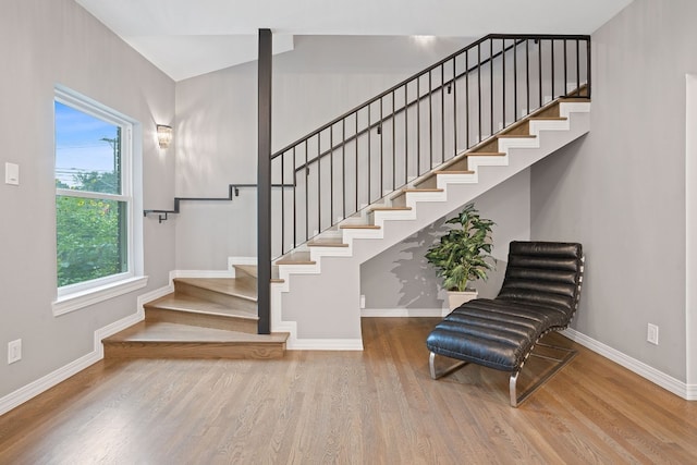 2110 Travis Heights Blvd, Austin, TX 78704 - stairs featuring wood finished floors and baseboards