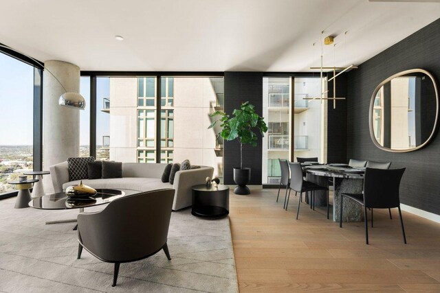 44 E Ave Unit 2601, Austin, TX 78701 - lobby featuring a wall of windows