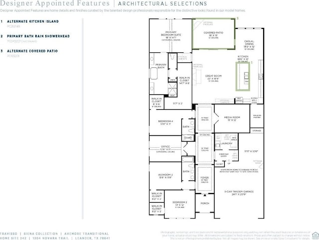 1304 Novara Trl, Leander, TX 78641 - view of property floor plan