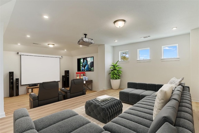 10928 Seawall Dr, Austin, TX 78737 - cinema featuring light wood-style floors and recessed lighting