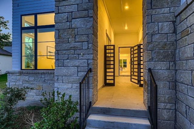 10928 Seawall Dr, Austin, TX 78737 - entrance to property featuring stone siding