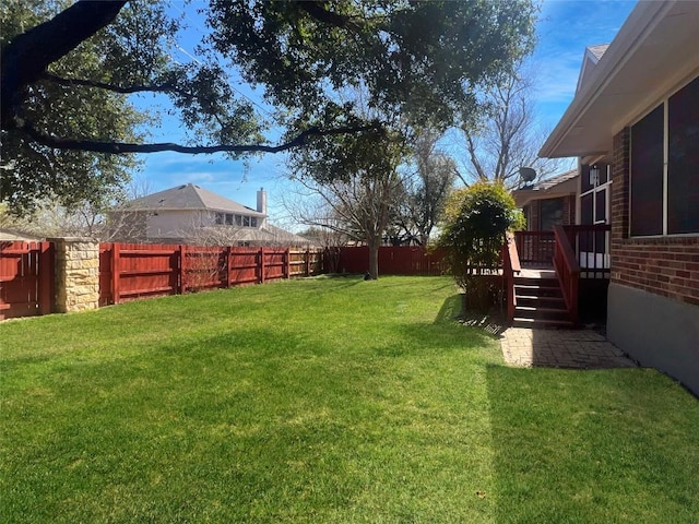 2804 Butler National Dr, Pflugerville, TX 78660 - view of yard featuring a wooden deck