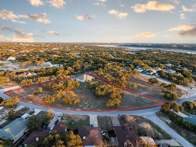 21603 Thomas Cv, Lago Vista, TX 78645 - aerial view of property's location with property boundaries highlighted