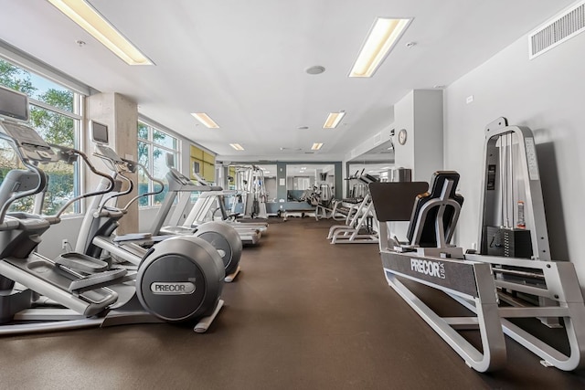 210 Lee Barton Dr Unit 308, Austin, TX 78704 - gym featuring visible vents