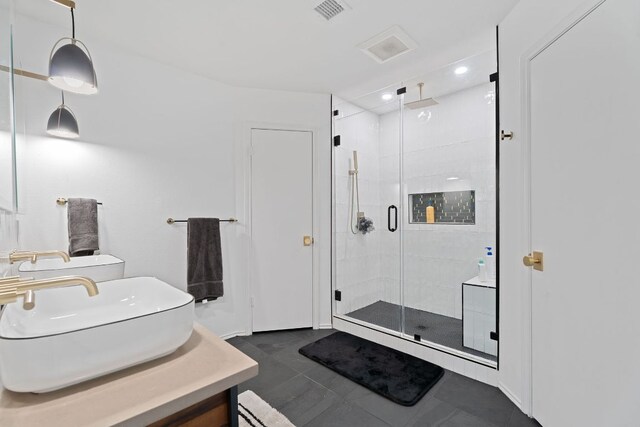 9706 Woodshire Dr, Austin, TX 78748 - bathroom with a stall shower and vanity