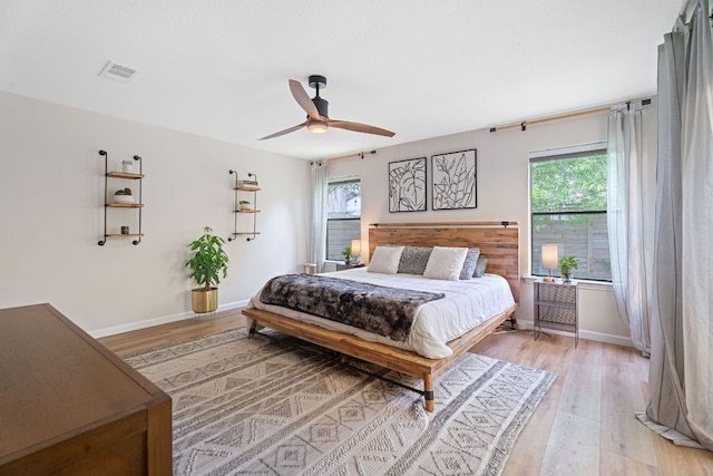 9706 Woodshire Dr, Austin, TX 78748 - bedroom featuring light wood-style floors and ceiling fan