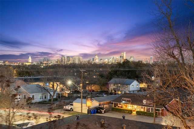 1810 W 35th St, Austin, TX 78703 - aerial view at dusk of a city view