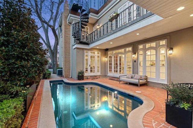1810 W 35th St, Austin, TX 78703 - outdoor pool featuring french doors and a patio