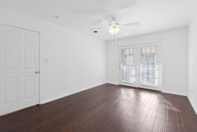 7685 Northcross Dr Unit 728, Austin, TX 78757 - empty room with ceiling fan, a smoke detector, and dark wood-style flooring