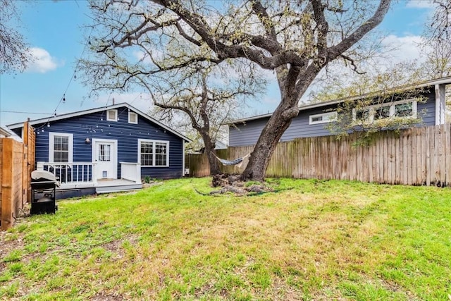 203 Ben Howell Dr, Austin, TX 78704 - view of yard featuring a wooden deck
