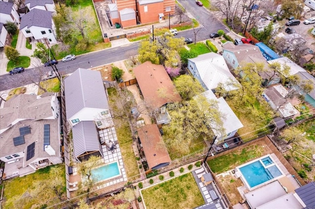 203 Ben Howell Dr, Austin, TX 78704 - aerial view of residential area with a pool area