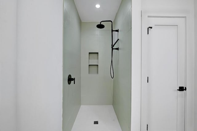 4703 Mount Vernon Dr Unit 1, Austin, TX 78745 - full bath with tiled shower and tile patterned flooring