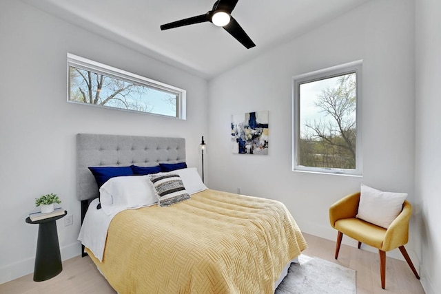 4703 Mount Vernon Dr Unit 1, Austin, TX 78745 - bedroom featuring light wood-type flooring and a ceiling fan