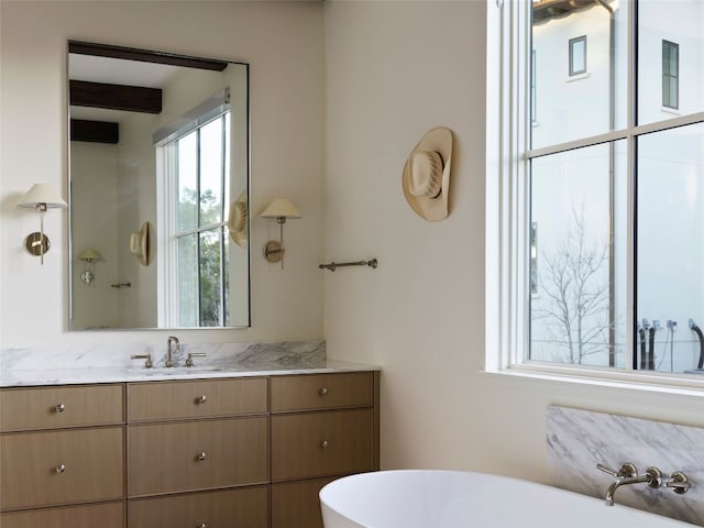 4401 Amarra Dr Unit 14, Austin, TX 78735 - bathroom with a soaking tub and vanity