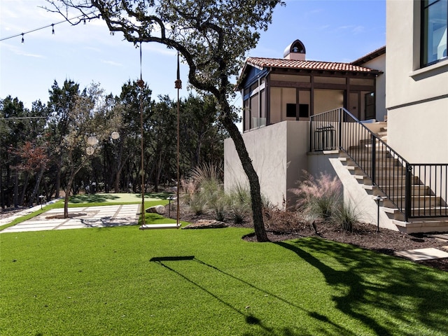 4401 Amarra Dr Unit 14, Austin, TX 78735 - view of green lawn with stairway