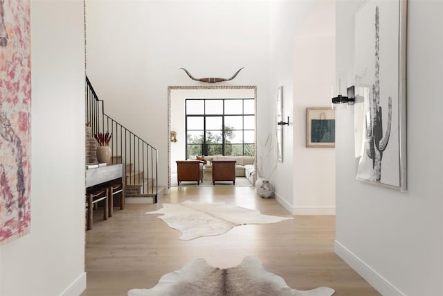 4401 Amarra Dr Unit 14, Austin, TX 78735 - foyer entrance featuring stairs and wood finished floors