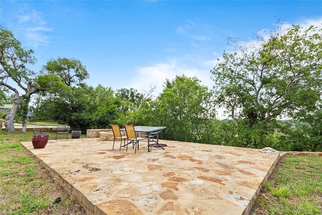 25421 Pedernales Point Dr, Spicewood, TX 78669 - view of patio / terrace with outdoor dining space