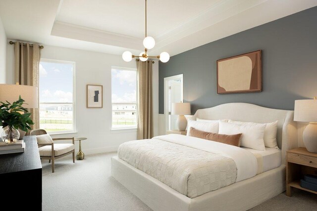 1955 Settlers Glen Dr Unit 4403, Round Rock, TX 78665 - carpeted bedroom with a raised ceiling and baseboards