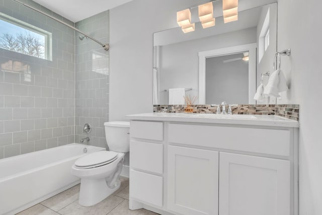 402 Irma Dr Unit B, Austin, TX 78752 - bathroom with vanity, bathing tub / shower combination, and tile patterned floors