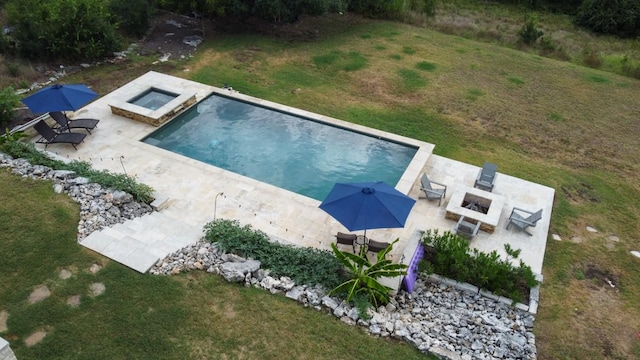 birds eye view of property