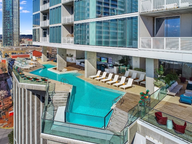 301 W Ave Unit 1301, Austin, TX 78701 - community pool featuring a view of city