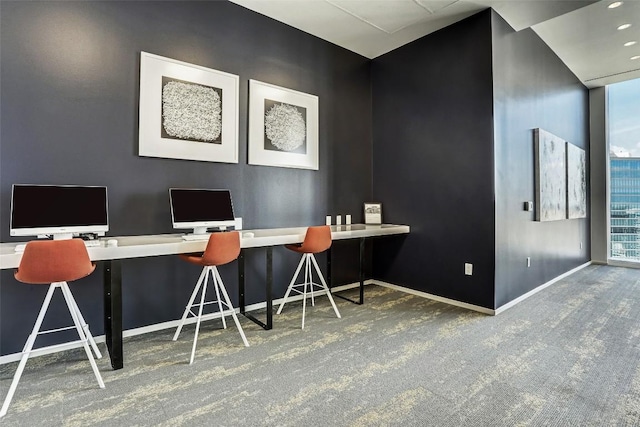301 W Ave Unit 1301, Austin, TX 78701 - office area featuring carpet and baseboards