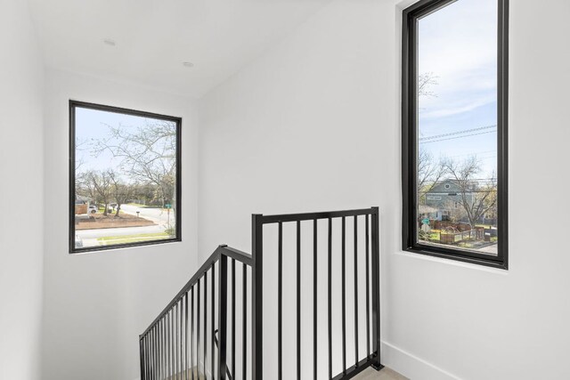 802 Philco Dr Unit 1, Austin, TX 78745 - stairway featuring baseboards
