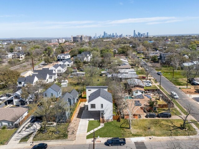 802 Philco Dr Unit 1, Austin, TX 78745 - aerial view of residential area featuring city skyline