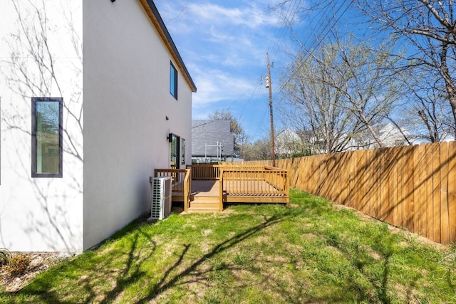 802 Philco Dr Unit 2, Austin, TX 78745 - view of yard with a deck and central AC