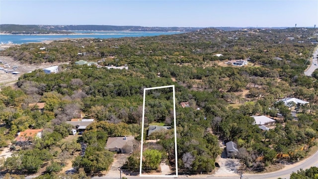 5709 Hudson Bend Rd, Austin, TX 78734 - view of property location with property boundaries highlighted and a large body of water