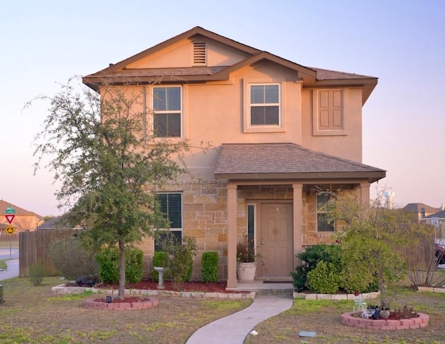 1400 Bess Cv, Leander, TX 78641 - traditional home featuring stone siding and stucco siding