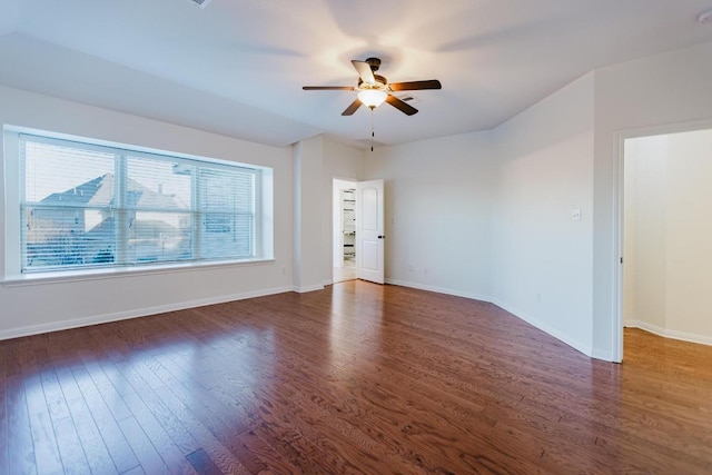 422 Village Commons Blvd, Georgetown, TX 78633 - unfurnished room with ceiling fan, wood finished floors, and baseboards