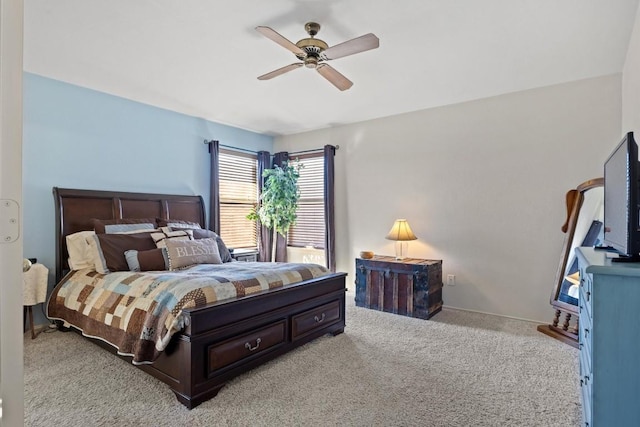 1631 Plume Grass Pl, Round Rock, TX 78665 - bedroom featuring carpet and a ceiling fan