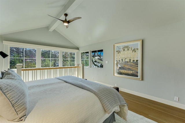 2208 Mountain View Rd, Austin, TX 78703 - bedroom featuring wood finished floors, baseboards, multiple windows, and ceiling fan