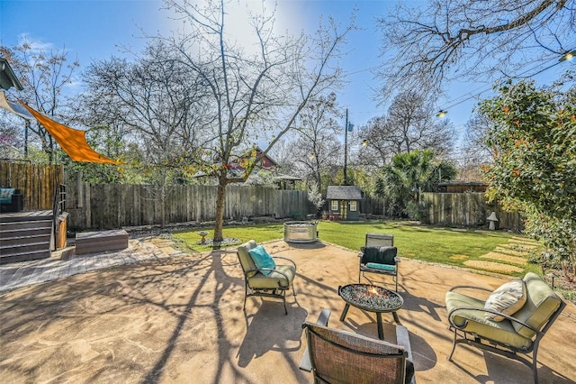 2208 Mountain View Rd, Austin, TX 78703 - view of patio with a fire pit