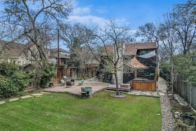 2208 Mountain View Rd, Austin, TX 78703 - view of yard featuring a patio and a wooden deck