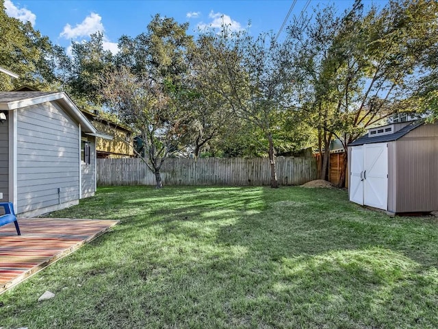 10310 Bilbrook Pl, Austin, TX 78748 - fenced backyard with a storage unit