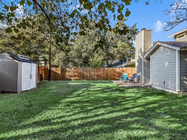 10310 Bilbrook Pl, Austin, TX 78748 - fenced backyard featuring a shed and a patio area
