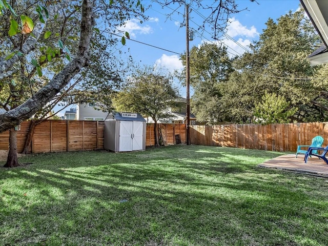 10310 Bilbrook Pl, Austin, TX 78748 - fenced backyard featuring a storage unit