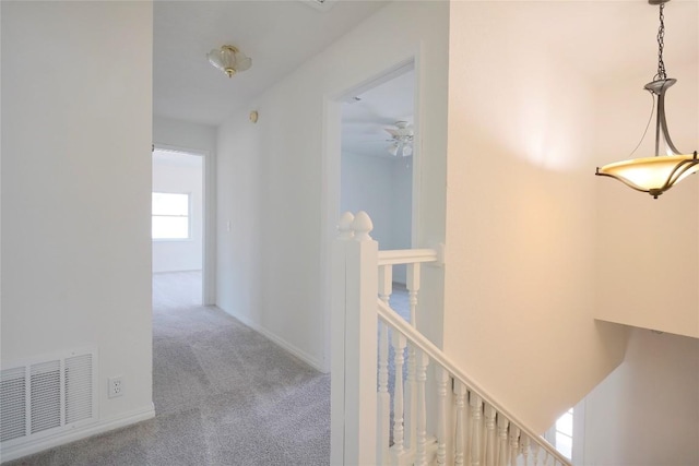 8521 Racine Trl, Austin, TX 78717 - hall with carpet and an upstairs landing