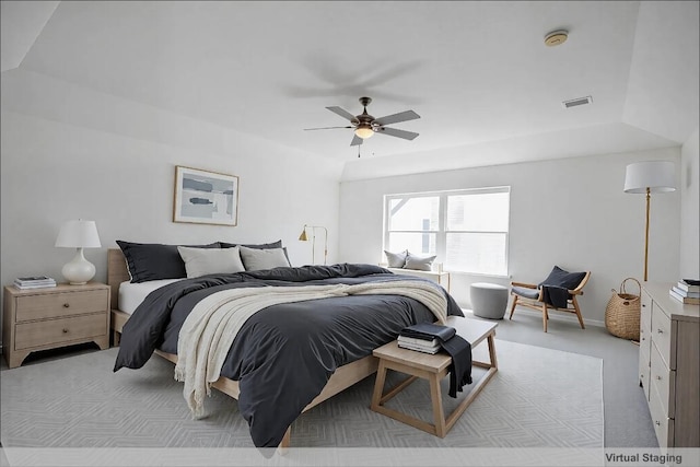 8521 Racine Trl, Austin, TX 78717 - bedroom with carpet flooring and a ceiling fan