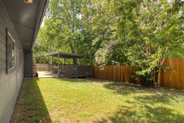 2205 Trede Dr, Austin, TX 78745 - view of yard featuring a deck and a gazebo