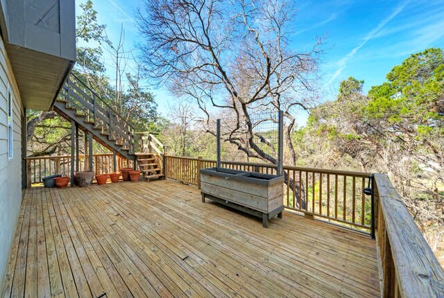 614 Sunfish St, Lakeway, TX 78734 - wooden deck with stairs