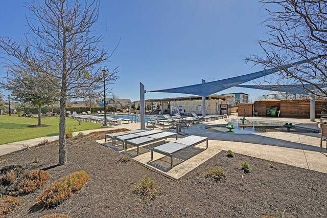 5809 Charles Merle Dr Unit B, Austin, TX 78747 - view of home's community with a swimming pool and a patio area