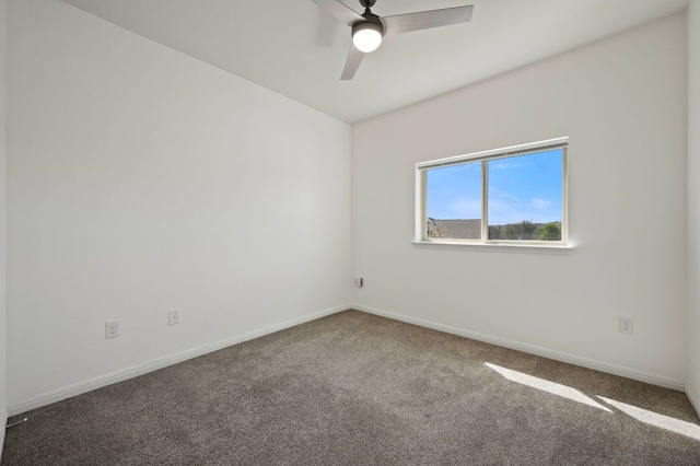 5809 Charles Merle Dr Unit B, Austin, TX 78747 - spare room with carpet flooring, a ceiling fan, and baseboards