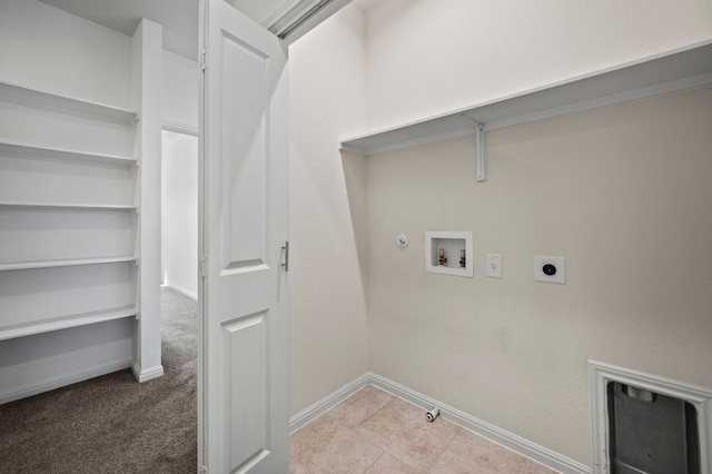 5809 Charles Merle Dr Unit B, Austin, TX 78747 - laundry area with hookup for a gas dryer, hookup for an electric dryer, washer hookup, and baseboards